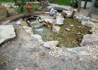 Outdoor Pond and Waterfall