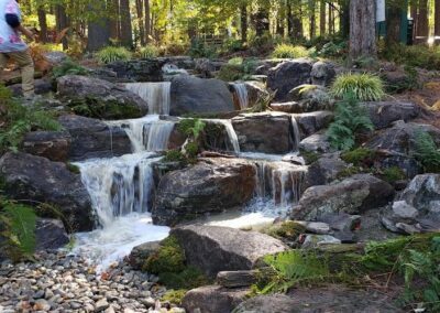 Outdoor Pondless Waterfalls Installation